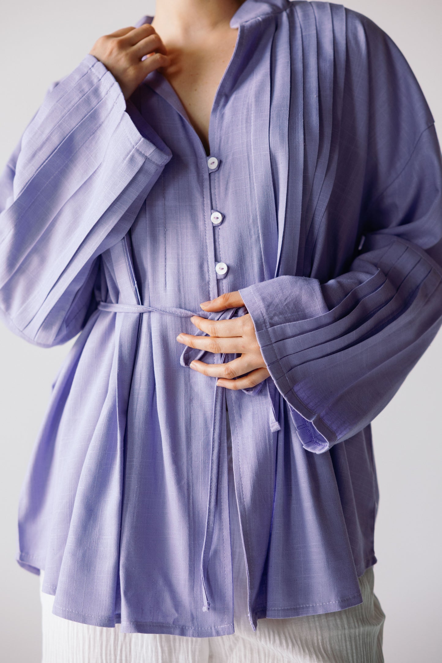 Pleated Top - Lilac