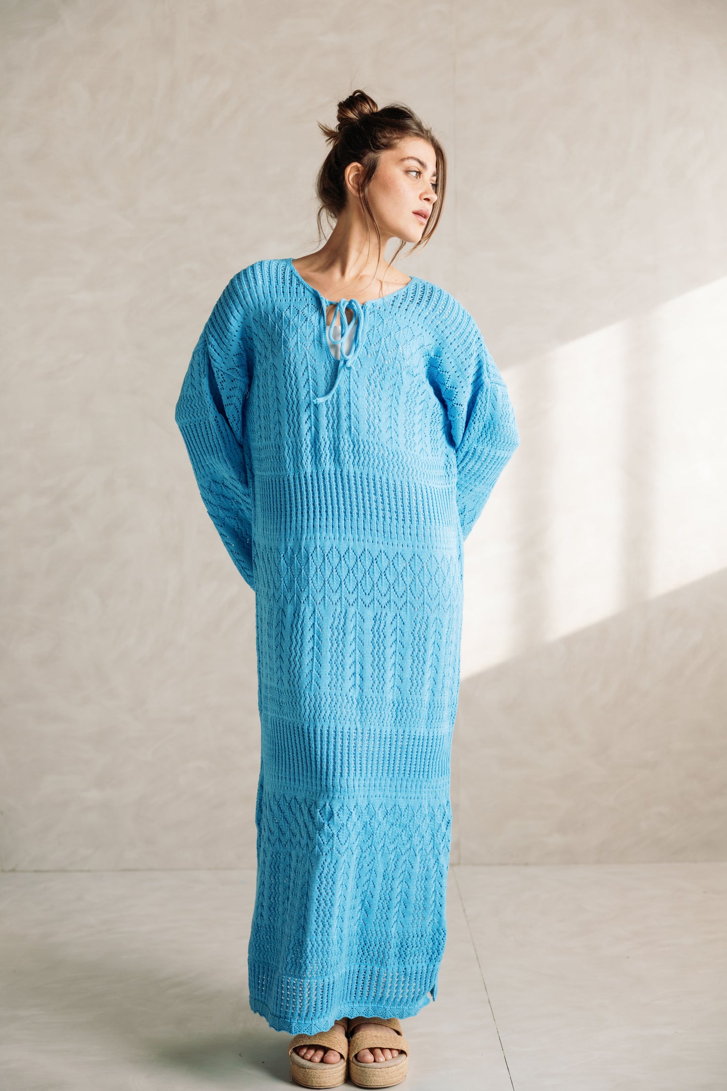 That Girl Knit Dress - Sky Blue