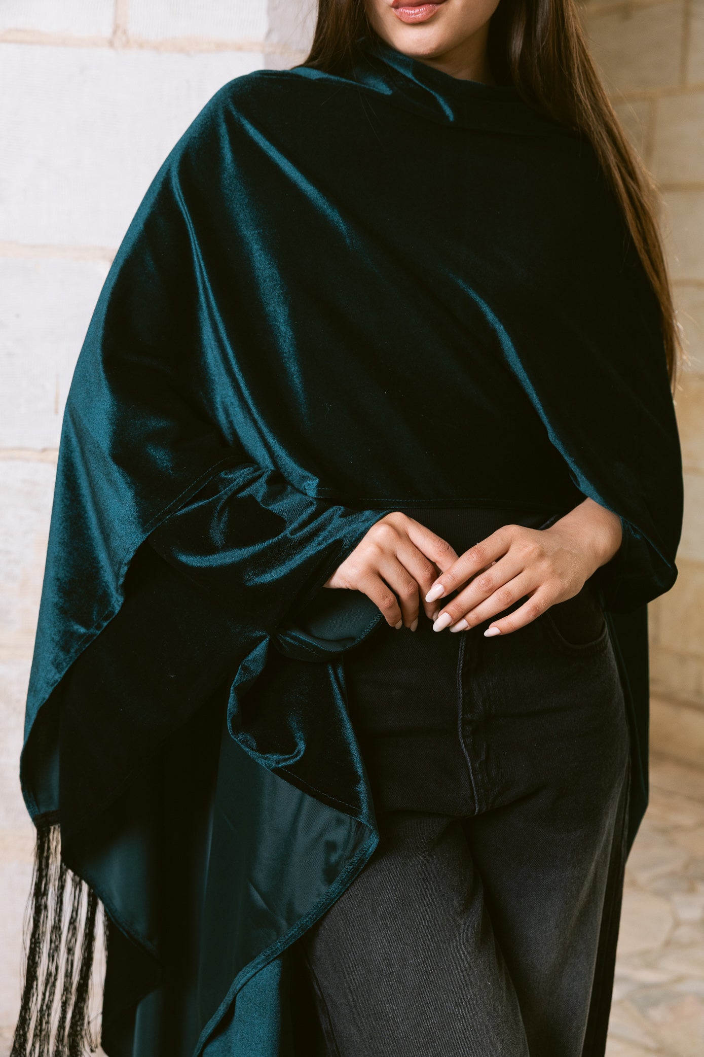 Fringe Edit Kaftan - Emerald Green