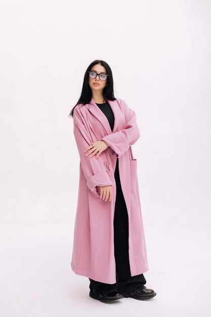 Cardigan Coat - Blush Pink