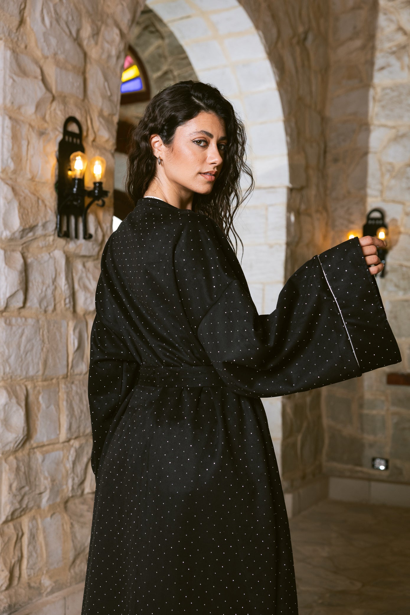 Sky Dust Kaftan - Black