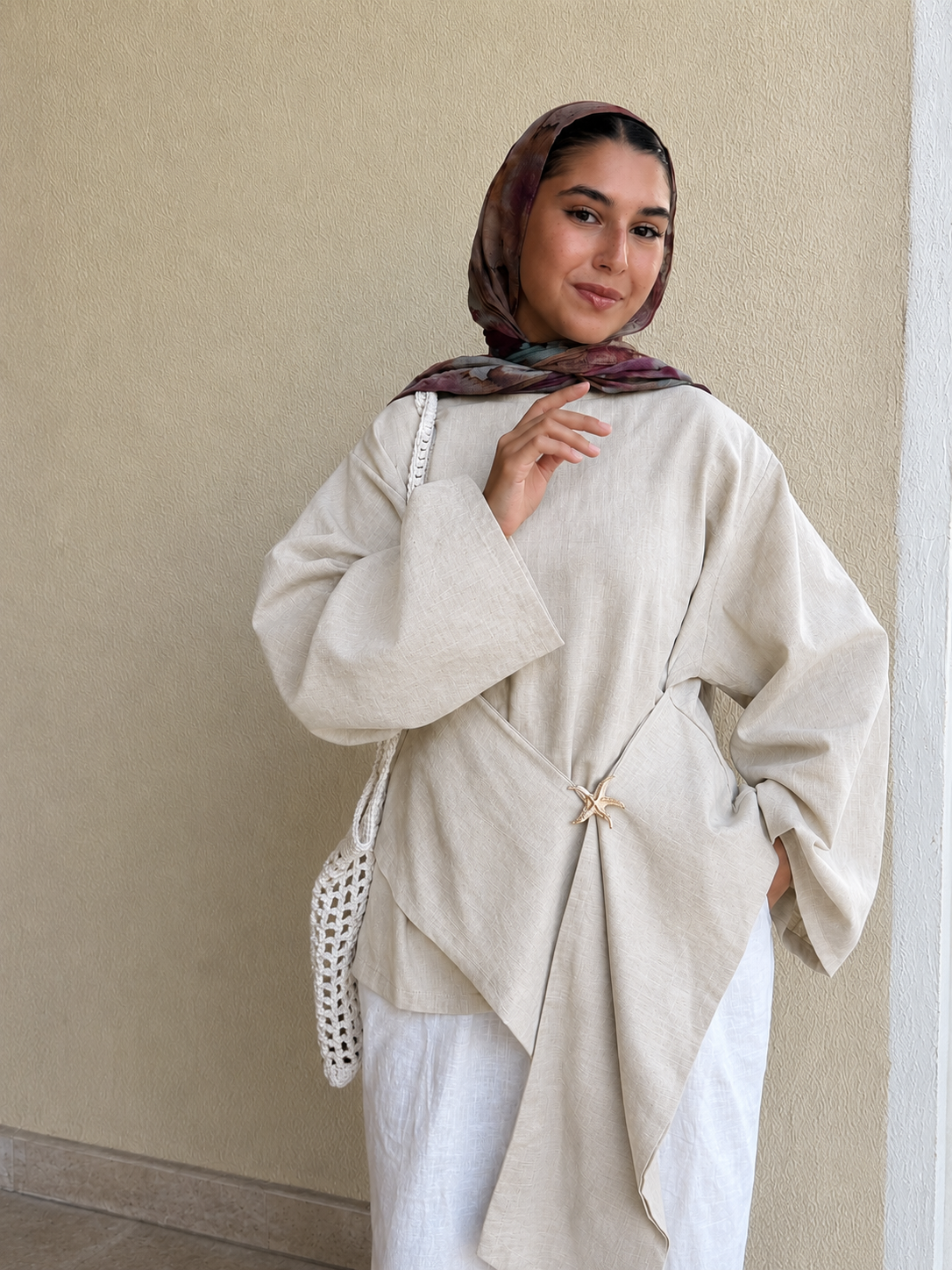 Thuraya Top - Dusty Beige