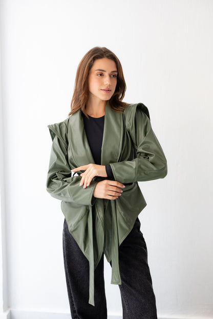 Bold As Love Leather Jacket - Olive