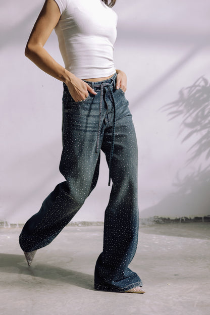 Midnight Spark Jeans - Smoky Blue