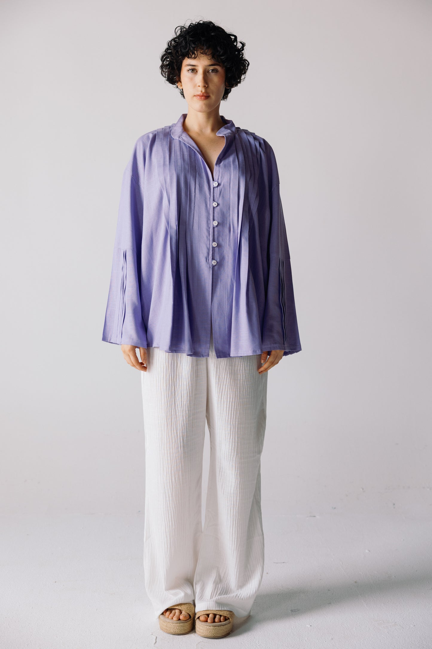 Pleated Top - Lilac