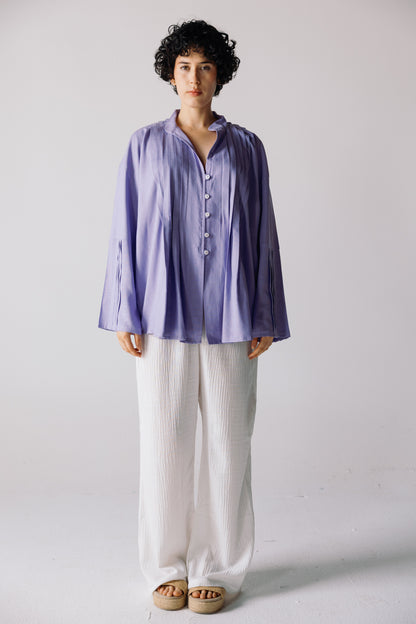 Pleated Top - Lilac
