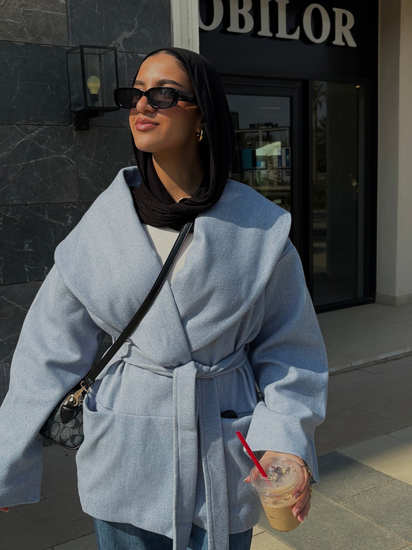 Winter Pearl Jacket - Baby Blue