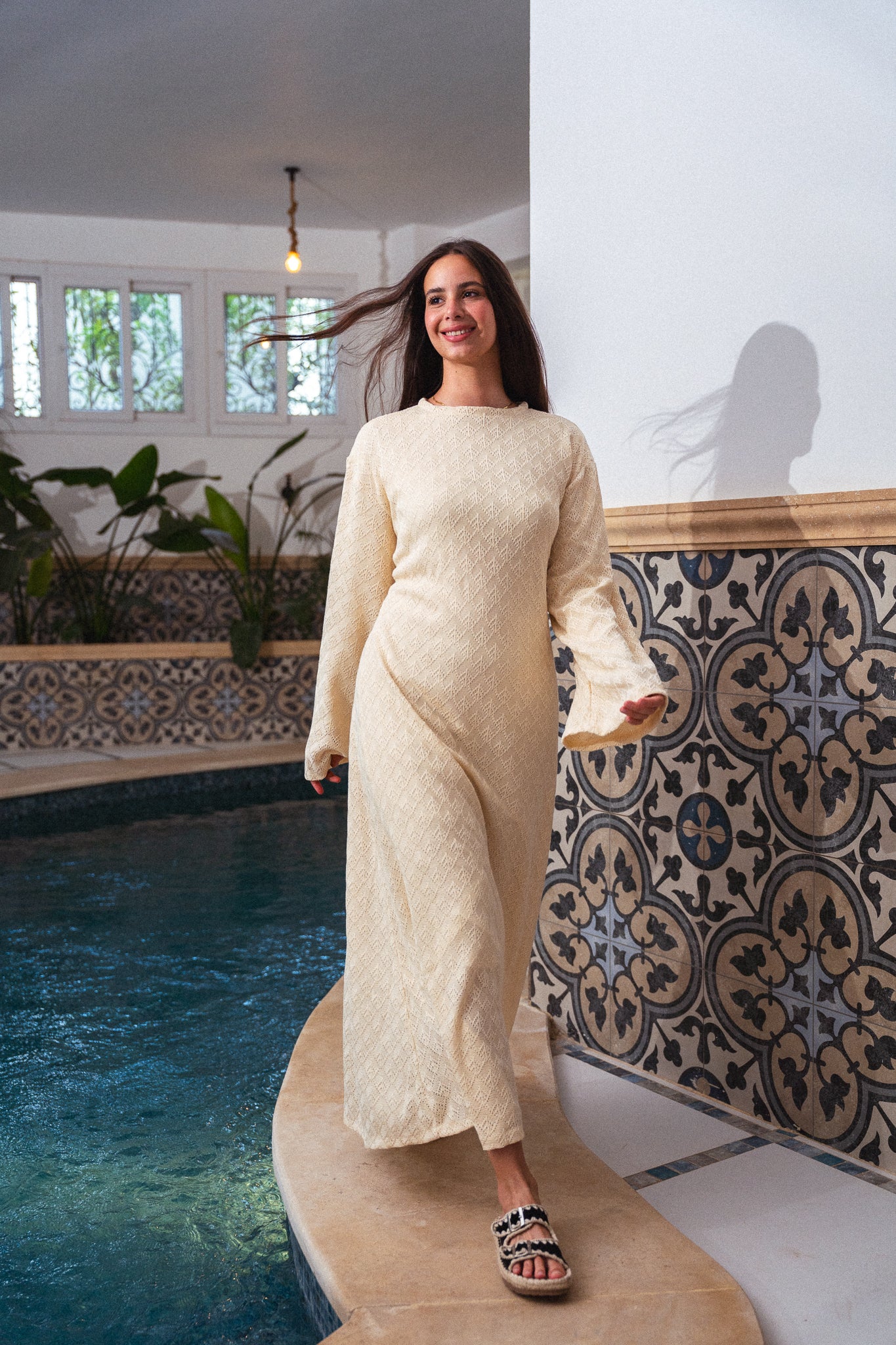 Remal Knit Dress - Beige