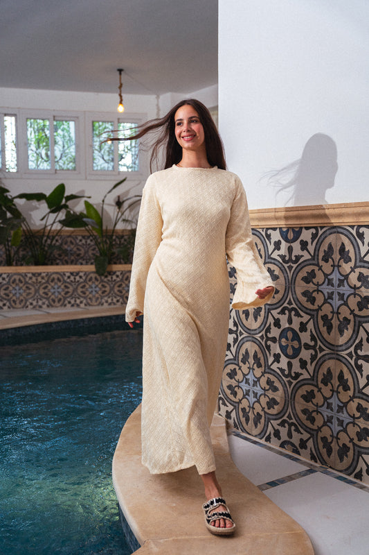 Remal Knit Dress - Beige