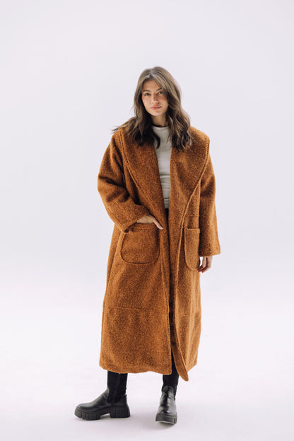 Signature Cozy Coat - Caramel Brown