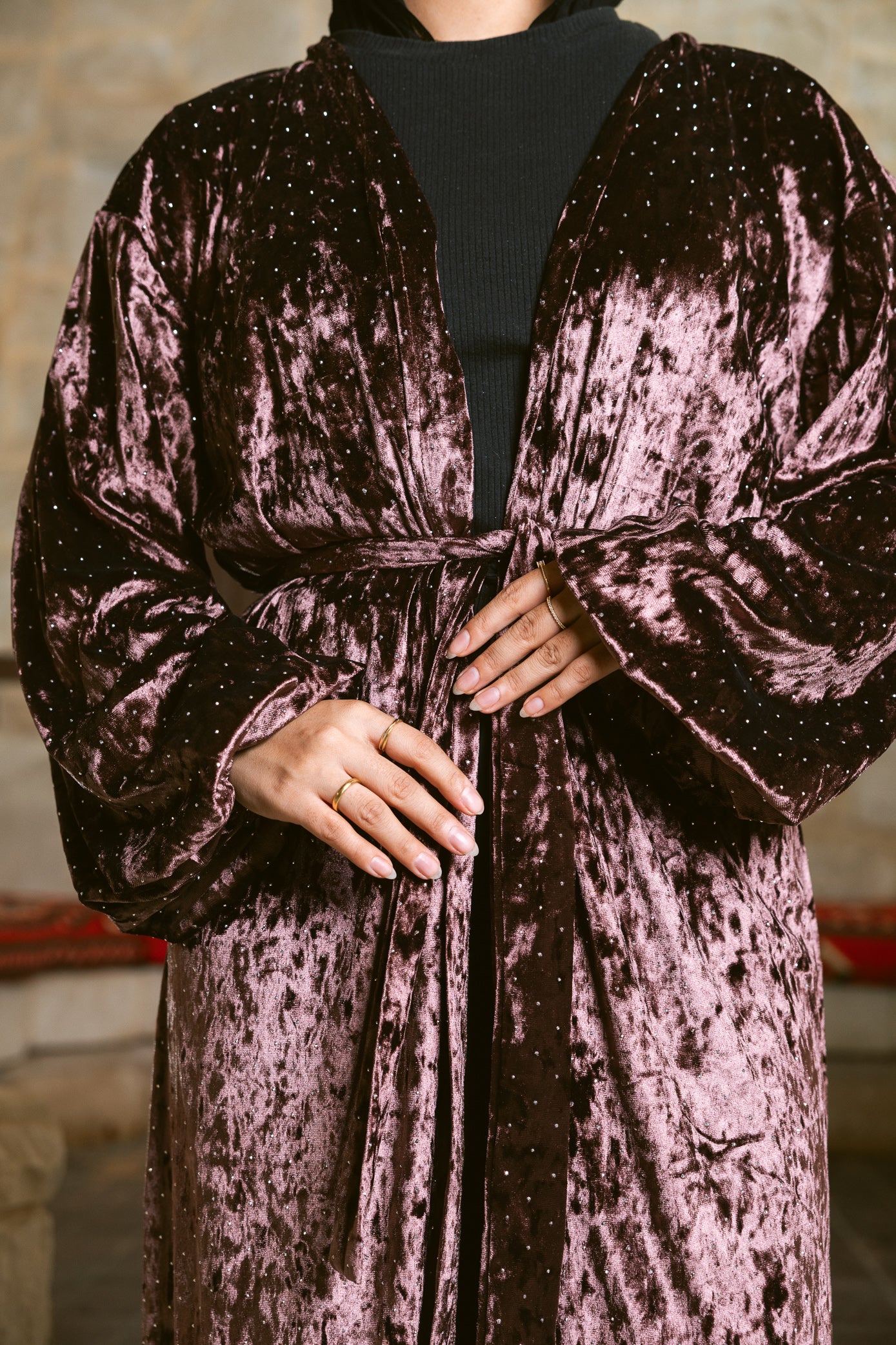 Moonfall Kimono - Deep Plum