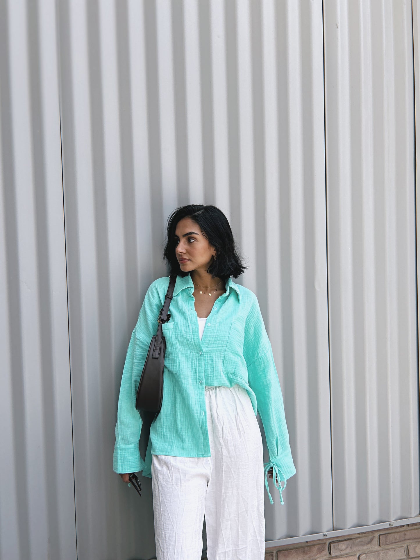 Blooming Shirt - Aqua