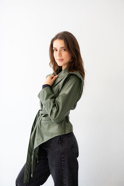 Bold As Love Leather Jacket - Olive