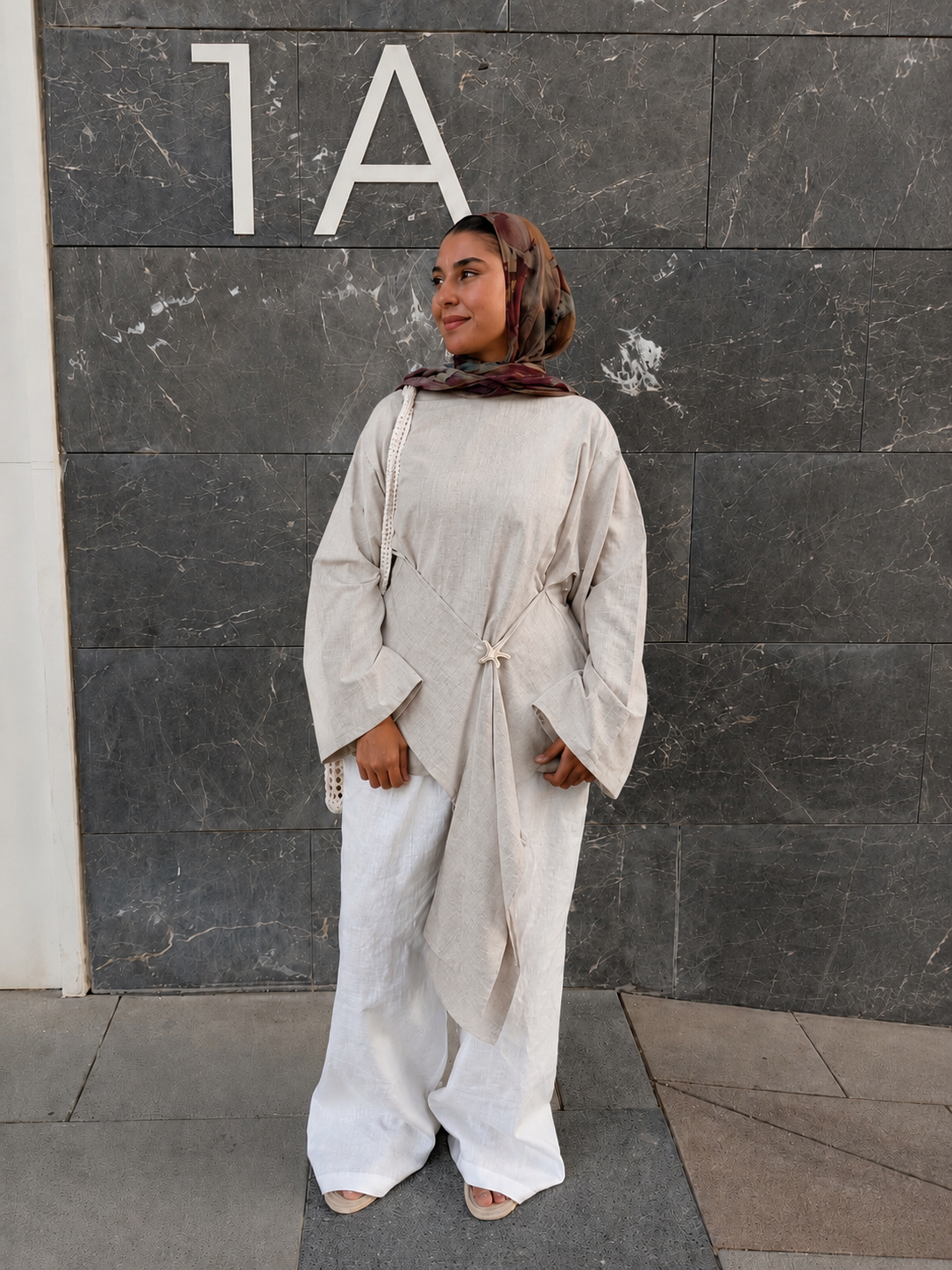 Thuraya Top - Dusty Beige