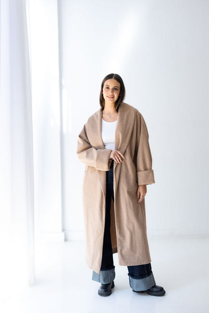 All Eyes Here Coat - Almond