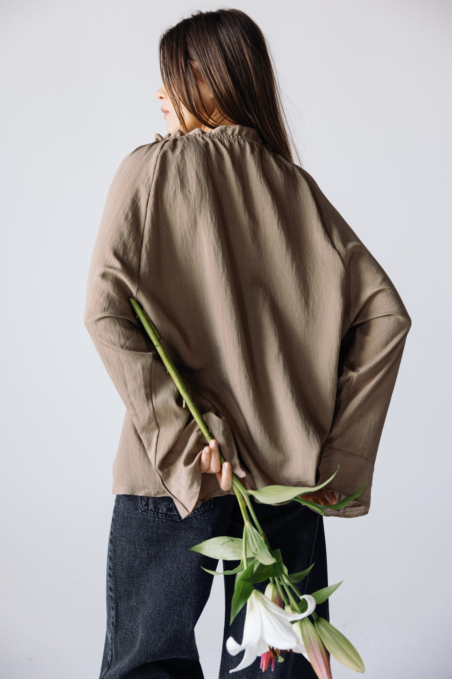 Ruffles Top - Khaki