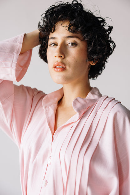 Pleated Top - Rose