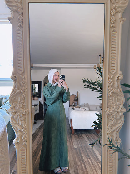 Dreamy Crinkled Dress - Olive