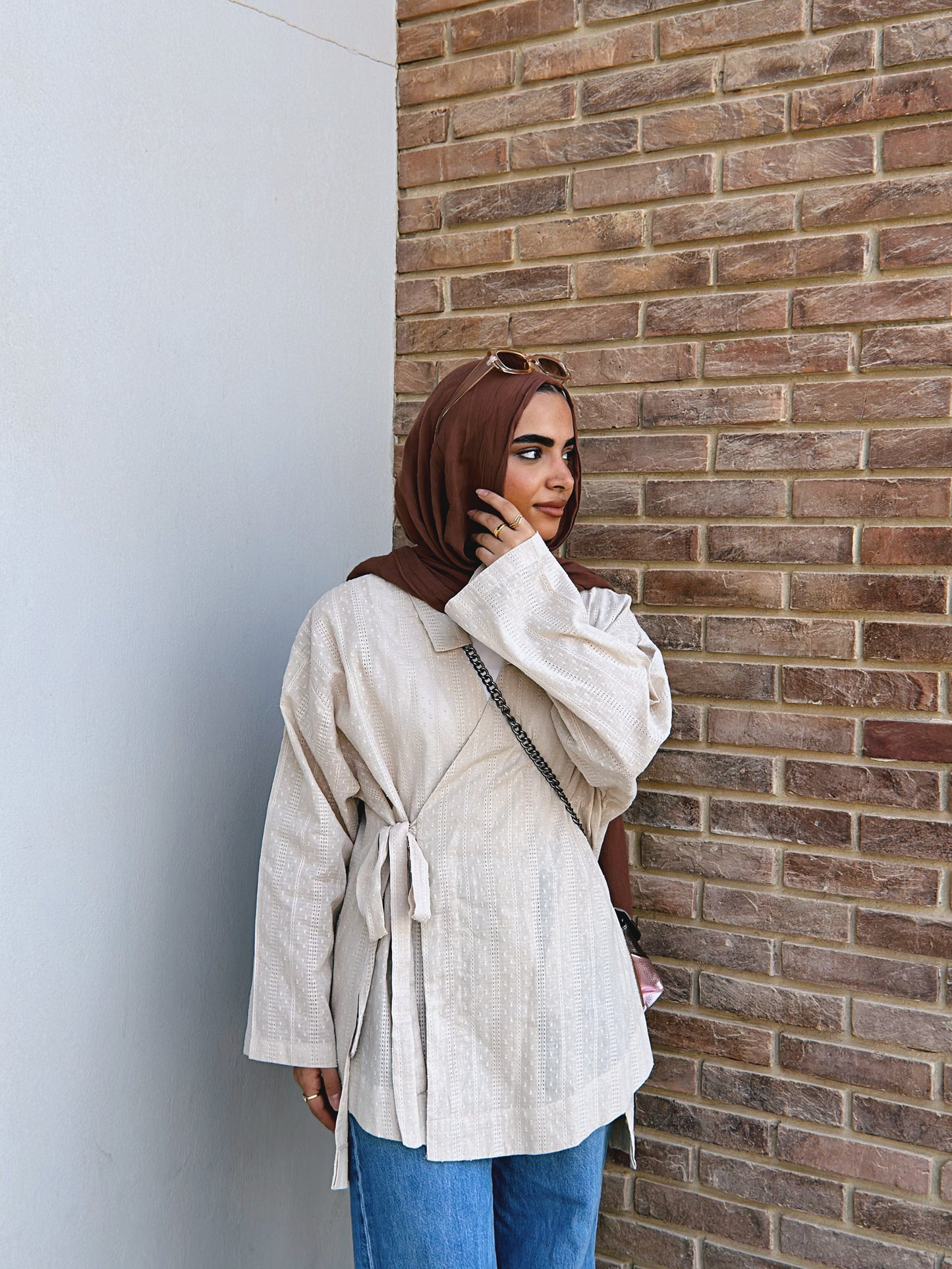 Let Me Breathe Wrap Kimono - khaki