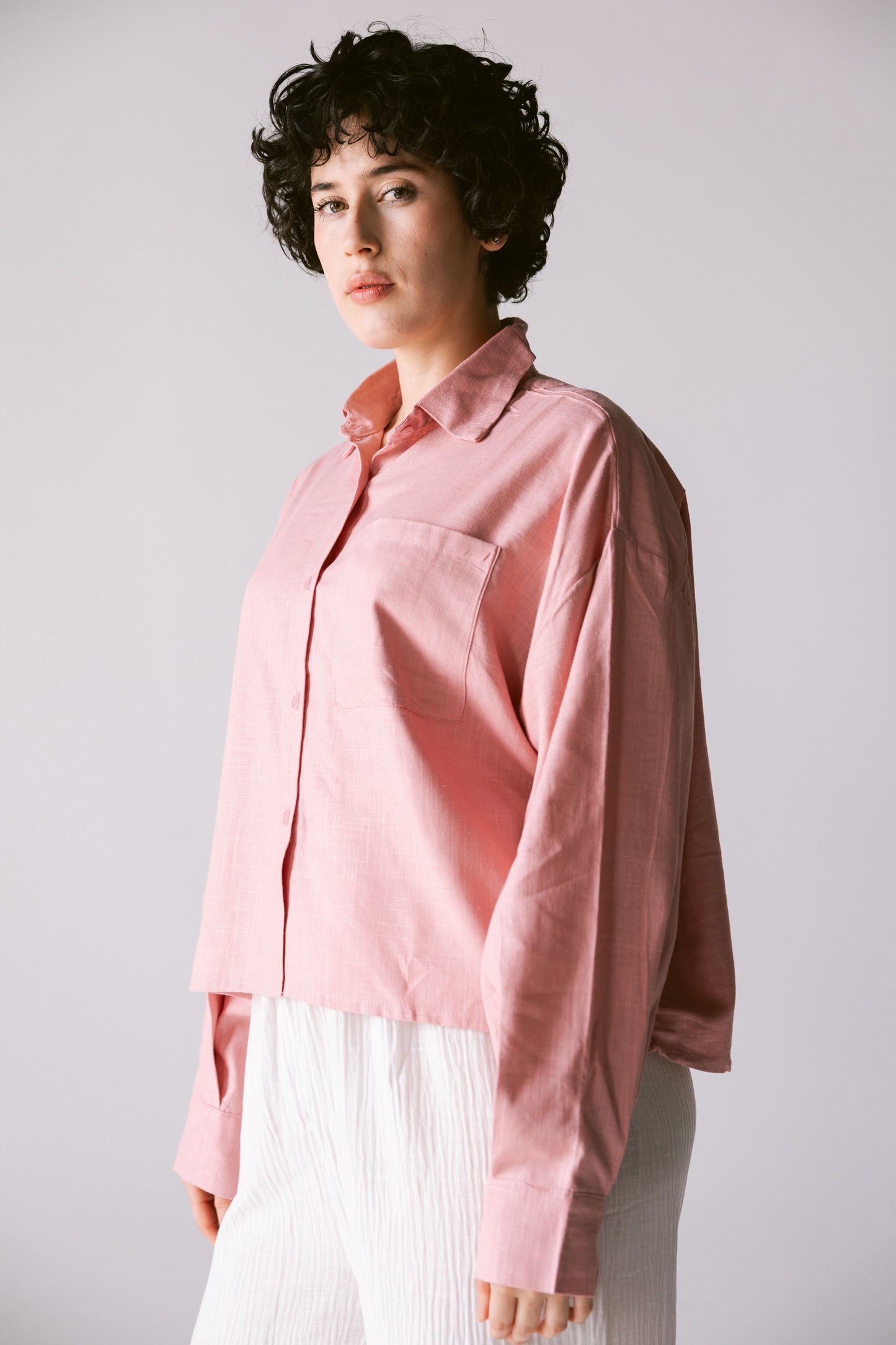 Cropped Shirt - Cashmere