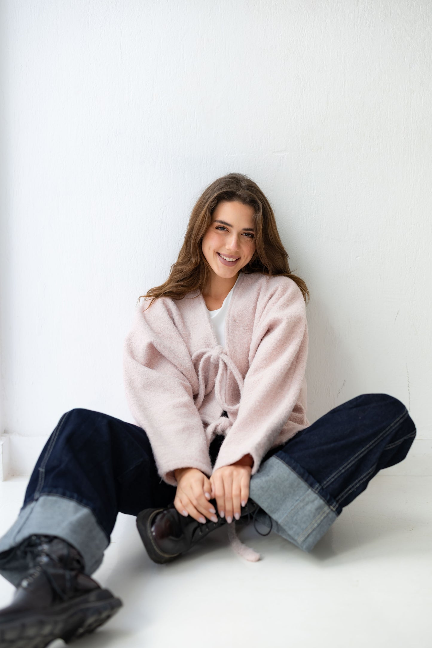 Double Cuff Denim Pants - Indigo