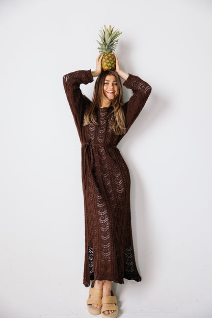 Sea Soul Knit Dress - Chocolate