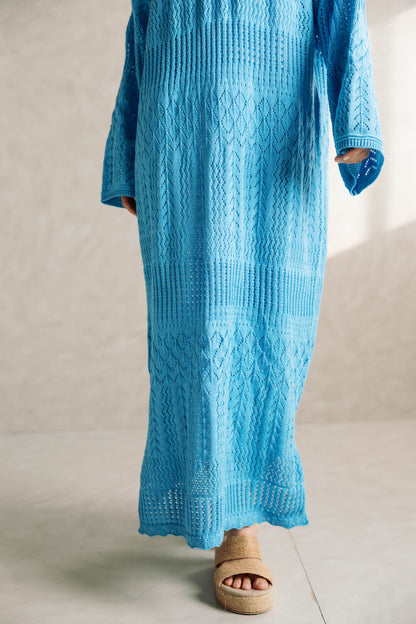 That Girl Knit Dress - Sky Blue