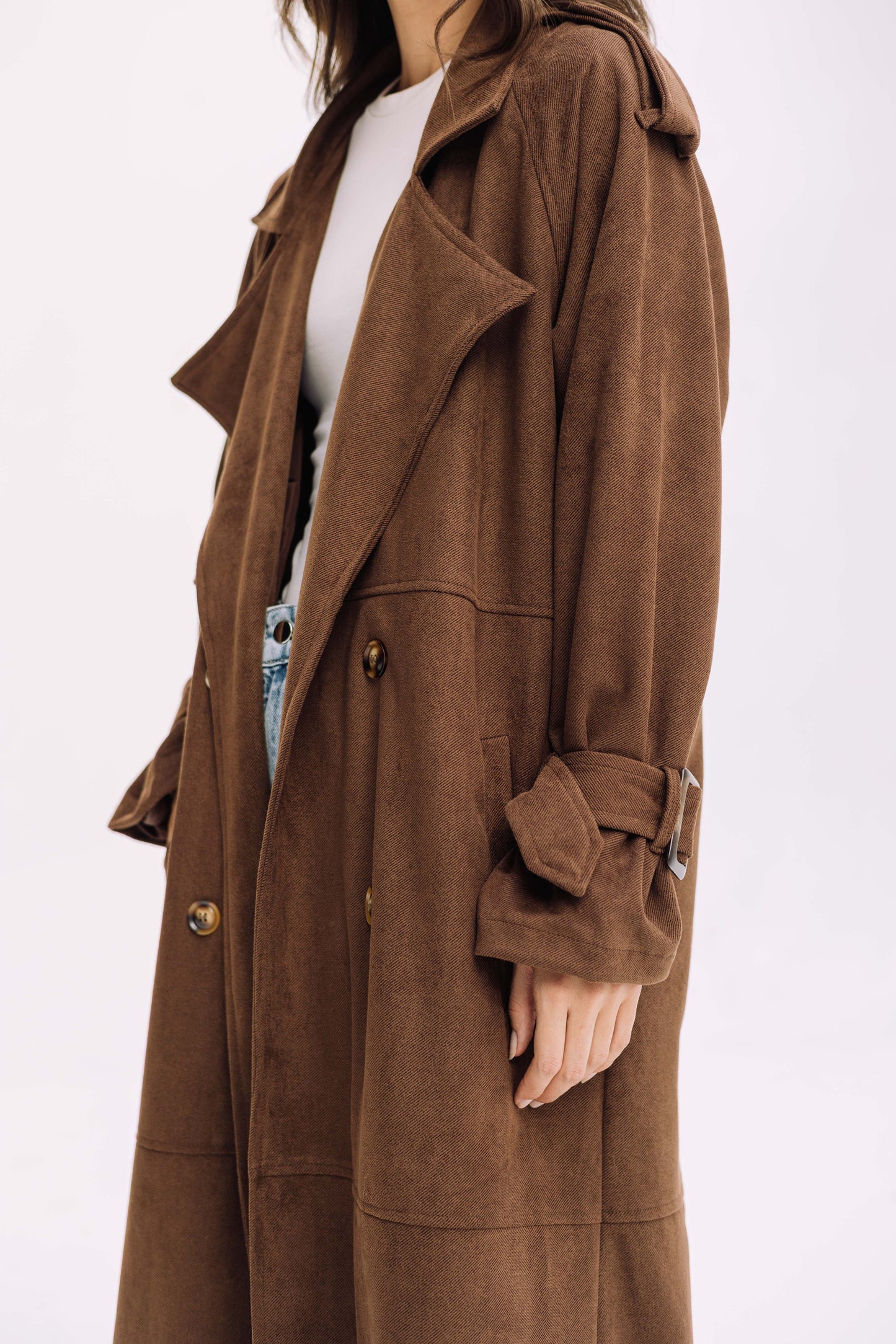 City Girl Trench Coat - Brown
