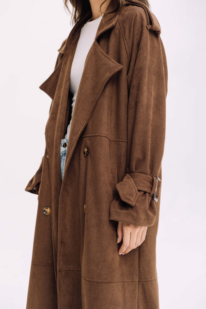City Girl Trench Coat - Brown