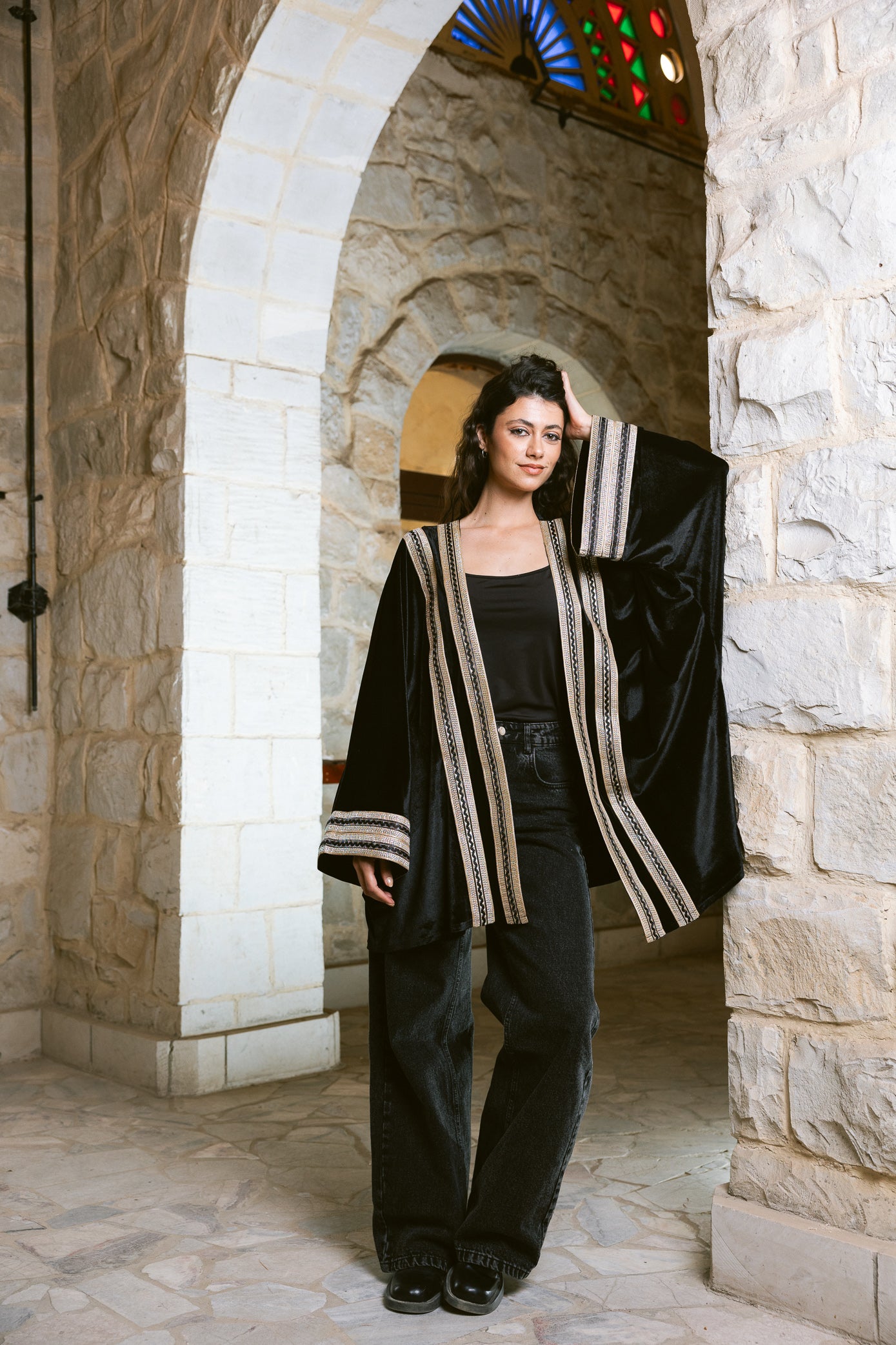 Qamar Kaftan - Black
