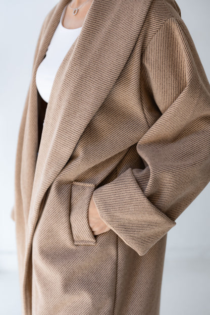 All Eyes Here Coat - Almond