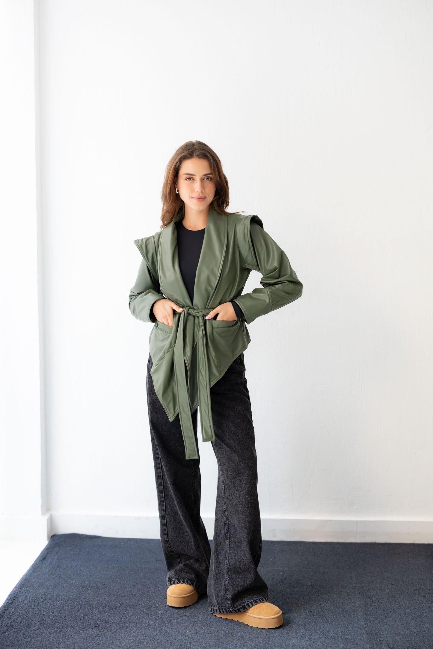 Bold As Love Leather Jacket - Olive