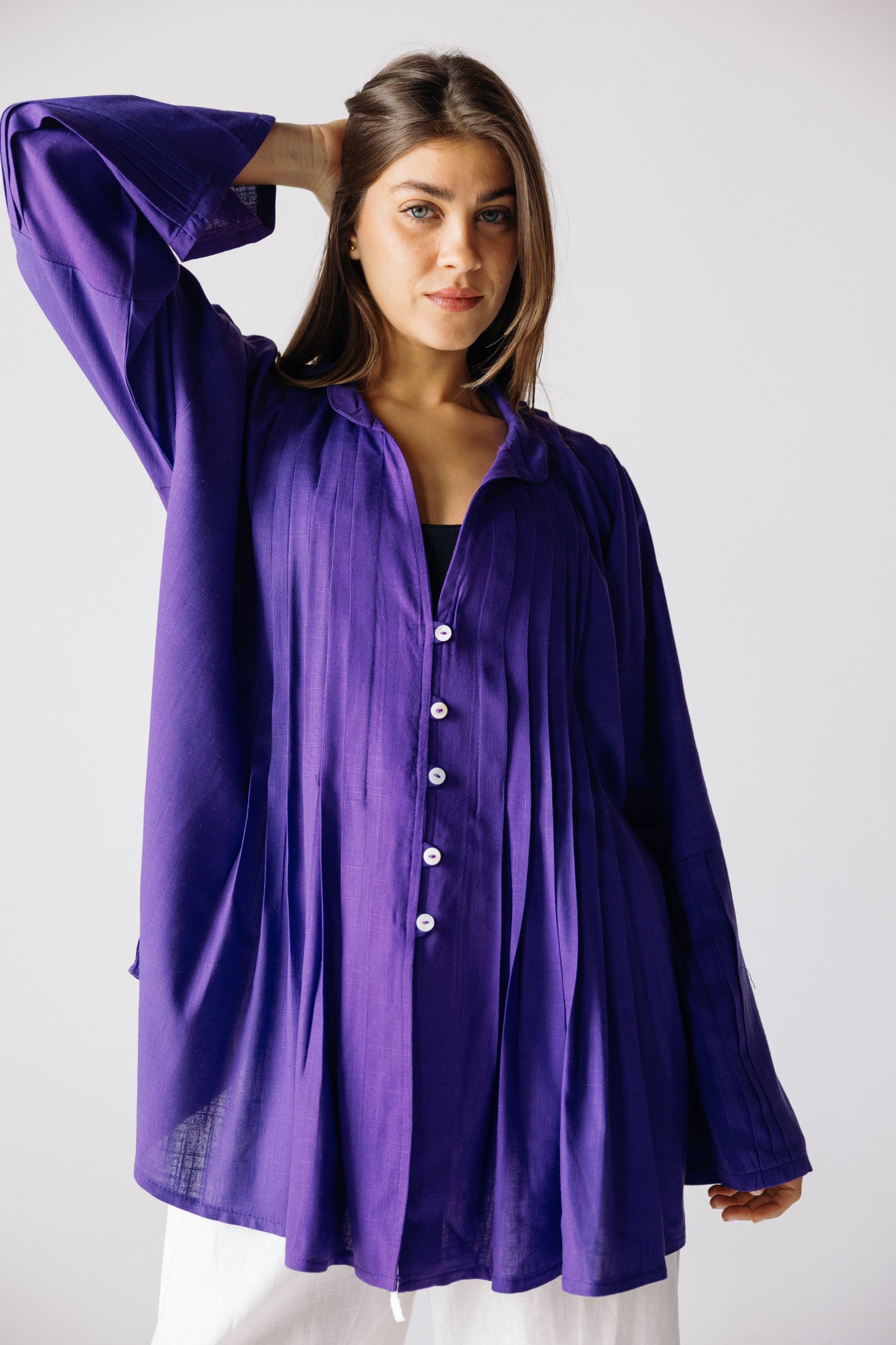 Pleated Top - Violet