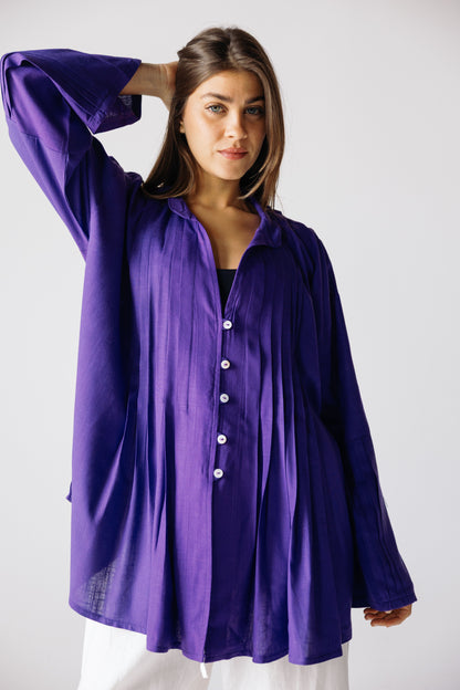 Pleated Top - Violet